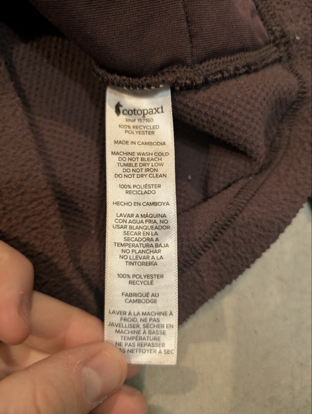 Cotopaxi Abrazo Fleece Mens S Brown Blue 1/2 Zip Outdoor Gorpcore - Picture 5 of 7